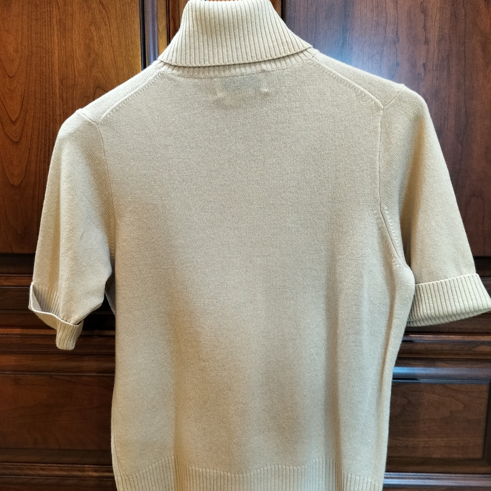 Saks Fifth Avenue Womens Cream Turtleneck Sweater